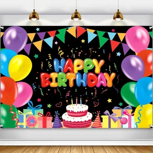 7x5ft Happy Birthday Backdrop Banner Colorful Birthday Decorations Happy Birthday Sign Balloon Photo Backdrop for Kids Boys Girls, Reusable Photography Background Party Supplies Indoor Outdoor 7x5ft Happy Birthday Backdrop Banner Colorful Birthday Decorations Happy Birthday Sign Balloon Photo Backdrop for Kids Boys Girls, Reusable Photography Background Party Supplies Indoor Outdoor