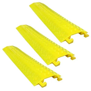 Runner PVC Drop Over Cable Ramp - Single Channel - Yellow (Pack of 3) Runner PVC Drop Over Cable Ramp - Single Channel - Yellow (Pack of 3)