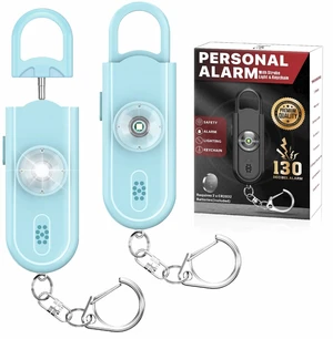 Personal Safety Alarm Keychain for Women 2PCS -130 dB Loud Siren with SOS Strobe Light, Flashlight, Double Speakers, Safe Defense Key Chain for Girls Kids Elders Emergency Call Personal Safety Alarm Keychain for Women 2PCS -130 dB Loud Siren with SOS Strobe Light, Flashlight, Double Speakers, Safe Defense Key Chain for Girls Kids Elders Emergency Call