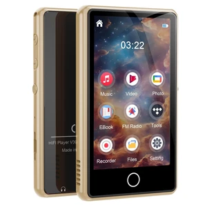 MP3 Player with Bluetooth, 80GB Digital Music Player Portable MP3 & MP4 Players with Speaker, FM Radio, Voice Recorder, Shuffle Repeat, Up to 256GB, Golden MP3 Player with Bluetooth, 80GB Digital Music Player Portable MP3 & MP4 Players with Speaker, FM Radio, Voice Recorder, Shuffle Repeat, Up to 256GB, Golden