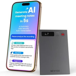 AI Voice Recorder, Ailog Smart Digital Audio Recorder Meeting Card, Transcribe & Summarize, Translation, 64GB AI Voice Recorder, Ailog Smart Digital Audio Recorder Meeting Card, Transcribe & Summarize, Translation, 64GB