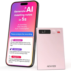 AI Voice Recorder, Ailog Smart Digital Audio Recorder Meeting Card, Transcribe & Summarize, Translation, 64GB for Meetings, Conference, Business, Calls, HR Women Secretary(Rose Gold) AI Voice Recorder, Ailog Smart Digital Audio Recorder Meeting Card, Transcribe & Summarize, Translation, 64GB for Meetings, Conference, Business, Calls, HR Women Secretary(Rose Gold)