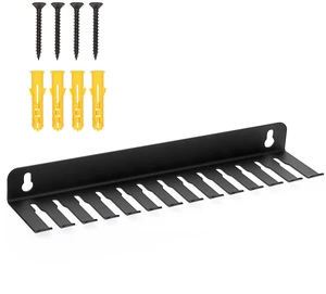 Wall Mounted Cable Hanger and Organizer, 13 Cable Slot Cable Hanger,Iron Cable Rack-Slots Width from 6 to 9mm for Cord Management,Black Wall Mounted Cable Hanger and Organizer, 13 Cable Slot Cable Hanger,Iron Cable Rack-Slots Width from 6 to 9mm for Cord Management,Black