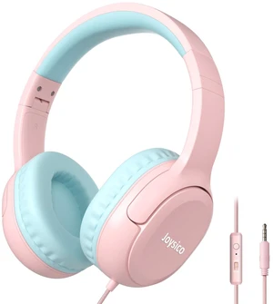 Kids Headphones Earphones w Cord & Mic for School Class Plane Travel Pink 85/94dB Volume Limit, Wired Over Ear Foldable Durable Comfortable Design, For iPad Tablet Kindle Laptop PC, Boys Girls Teens Kids Headphones Earphones w Cord & Mic for School Class Plane Travel Pink 85/94dB Volume Limit, Wired Over Ear Foldable Durable Comfortable Design, For iPad Tablet Kindle Laptop PC, Boys Girls Teens