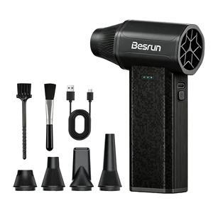 Compressed Air Duster, 110,000 RPM Brushless Motor, 3-Speed Rechargeable Electric Air Duster, Cordless Air Blower for Computer, Keyboard, Car and Home Cleaning, 0.45 lb, 4 Nozzles & 2 Brushes Compressed Air Duster, 110,000 RPM Brushless Motor, 3-Speed Rechargeable Electric Air Duster, Cordless Air Blower for Computer, Keyboard, Car and Home Cleaning, 0.45 lb, 4 Nozzles & 2 Brushes