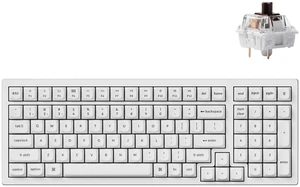 K4 Pro QMK/VIA Bluetooth Wireless Mechanical Keyboard, 96% Layout Custom Programmable Gaming Keyboard with White Backlit, Hot-Swappable K Pro Brown Switch for Mac Windows Linux - White K4 Pro QMK/VIA Bluetooth Wireless Mechanical Keyboard, 96% Layout Custom Programmable Gaming Keyboard with White Backlit, Hot-Swappable K Pro Brown Switch for Mac Windows Linux - White