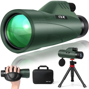 12x56 High Power Monocular Telescope for Adults with Tripod Bag Lightweight Monoculars for Smartphone with BAK4 Prism & FMC Lens, Suitable for Bird Watching Camping - Green 12x56 High Power Monocular Telescope for Adults with Tripod Bag Lightweight Monoculars for Smartphone with BAK4 Prism & FMC Lens, Suitable for Bird Watching Camping - Green