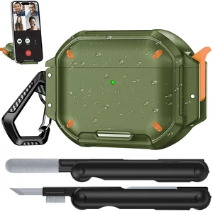 for AirPods Pro 3 Case IP68 Waterproof with Safety Lock & Phone Stand, Rugged Tough Hard Shell Case for AirPods Pro 3rd Gen 2025 Cover with Cleaner & Keychain for Men Women, Poweful Drop Protection for AirPods Pro 3 Case IP68 Waterproof with Safety Lock & Phone Stand, Rugged Tough Hard Shell Case for AirPods Pro 3rd Gen 2025 Cover with Cleaner & Keychain for Men Women, Poweful Drop Protection