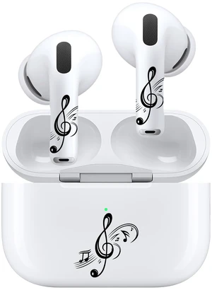 for AirPods Sticker Skin Set, Earbud + Charging Case Wrap Decals with Applicator & Spare, Fits AirPods 5/4/3/2/1 & Pro/Pro 2/Pro 3, No Interference Musical Notes Treble Clef for AirPods Sticker Skin Set, Earbud + Charging Case Wrap Decals with Applicator & Spare, Fits AirPods 5/4/3/2/1 & Pro/Pro 2/Pro 3, No Interference Musical Notes Treble Clef