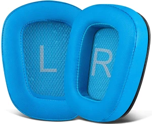Earpads for Logitech G35/G930/G933/G935/G633/G635/G533/G430/G431/G432/G433/G332/G230/G231/G233 Gaming Headset, Replacement Ear Pads Cushions with Protein Leather - Blue Earpads for Logitech G35/G930/G933/G935/G633/G635/G533/G430/G431/G432/G433/G332/G230/G231/G233 Gaming Headset, Replacement Ear Pads Cushions with Protein Leather - Blue