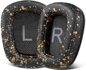 Earpads for Logitech G35/G930/G933/G935/G633/G635/G533/G430/G431/G432/G433/G332/G230/G231/G233 Gaming Headset, Replacement Ear Pads Cushions with Protein Leather - Black Gold Earpads for Logitech G35/G930/G933/G935/G633/G635/G533/G430/G431/G432/G433/G332/G230/G231/G233 Gaming Headset, Replacement Ear Pads Cushions with Protein Leather - Black Gold