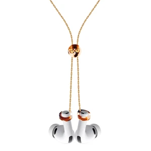 Adjustable Anti-Lost Earbud Necklace with Acetate Slider, Vacuum Plated Stainless Steel Chain, Compatible with AirPods 1/2 / 3/4, AirPods Pro/Pro 2 (Latte Marble Gold Chain) Adjustable Anti-Lost Earbud Necklace with Acetate Slider, Vacuum Plated Stainless Steel Chain, Compatible with AirPods 1/2 / 3/4, AirPods Pro/Pro 2 (Latte Marble Gold Chain)