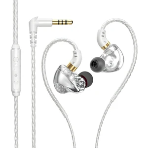 3.5mm Fixed Cable IEM, HiFi Wired Earbuds with Mic, Gaming Earbuds,Silver in-Ear Monitor, Graphene DiaphragmRich Bass, Warm Midrange, Crisp Treble, for Music Lovers and Gamers 3.5mm Fixed Cable IEM, HiFi Wired Earbuds with Mic, Gaming Earbuds,Silver in-Ear Monitor, Graphene DiaphragmRich Bass, Warm Midrange, Crisp Treble, for Music Lovers and Gamers