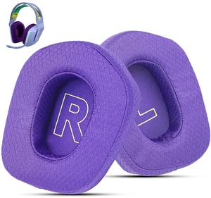Replacement Fabric Ear Pads for the Logitech G733 Gaming Headset, Also Compatible with the Logitech G335/G535 Wireless headsets. Features a Thickened Design for Enhanced Comfort (Purple) Replacement Fabric Ear Pads for the Logitech G733 Gaming Headset, Also Compatible with the Logitech G335/G535 Wireless headsets. Features a Thickened Design for Enhanced Comfort (Purple)