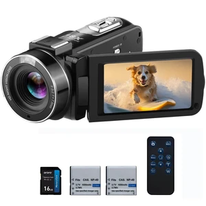 Video Camera Camcorder, 1080P 30FPS Digital Camera for YouTube IR Night Vision 18X Digital Zoom 3.0'' IPS Screen Kids Video Recorder with 16G Card & 2 Batteries (Black) Video Camera Camcorder, 1080P 30FPS Digital Camera for YouTube IR Night Vision 18X Digital Zoom 3.0'' IPS Screen Kids Video Recorder with 16G Card & 2 Batteries (Black)