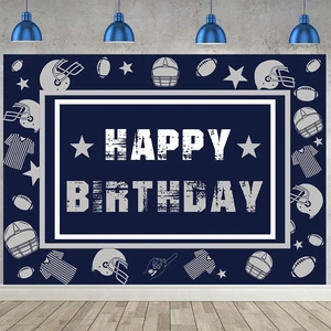 Football Backdrop for Birthday Party 7X5FT Navy Blue Cowboy Background 8x6ft Football Happy Birthday Party Decorations Banner, Football Theme Backdrop, Sports Fans Party Supplies Photo Props Football Backdrop for Birthday Party 7X5FT Navy Blue Cowboy Background 8x6ft Football Happy Birthday Party Decorations Banner, Football Theme Backdrop, Sports Fans Party Supplies Photo Props