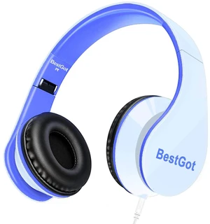 Kids Headphones for Kids with Removable Cord volume Limited 95dB White/Blue Children's headphones, perfect and comfortable Kids Headphones for Kids with Removable Cord volume Limited 95dB White/Blue Children's headphones, perfect and comfortable