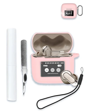 Case for JBL Tour Pro 3 - True Wireless Noise Cancelling Earbuds, Soft Silicone Protective Portable Scratch Shock Resistant with 2pack Screen Protector &Cleaner Kit & Carabiner & LanyardPink Case for JBL Tour Pro 3 - True Wireless Noise Cancelling Earbuds, Soft Silicone Protective Portable Scratch Shock Resistant with 2pack Screen Protector &Cleaner Kit & Carabiner & LanyardPink