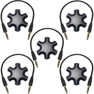 5-Jack Audio Headphone Jack Splitter 5 Way for 3.5mm Devices Multi Earphone Aux Splitter Adaptor 5 Ports Female Connector Adapter (5 Packs) 5-Jack Audio Headphone Jack Splitter 5 Way for 3.5mm Devices Multi Earphone Aux Splitter Adaptor 5 Ports Female Connector Adapter (5 Packs)