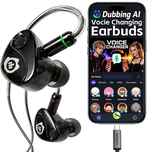 Voice Changing Earbuds, USB-C Type-C AI Voice Changer in-Ear Headset Voice Changing Earbuds, USB-C Type-C AI Voice Changer in-Ear Headset