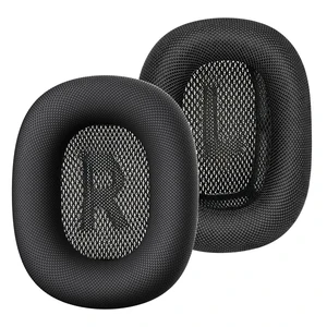 Ear Cushions for AirPods Max, Replacement Ear Pads (Black) Durable Mesh Fabric, Soft Foam Earpads, Cutouts Fit for Sensor, Replacement Ear Covers Cups with Magnet for Apple AirPod Max Ear Cushions for AirPods Max, Replacement Ear Pads (Black) Durable Mesh Fabric, Soft Foam Earpads, Cutouts Fit for Sensor, Replacement Ear Covers Cups with Magnet for Apple AirPod Max