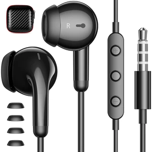 3.5mm Wired Earbuds in-Ear Headphones for MacBook Pro Air/Laptop/PC Black Aux Corded Earphones with 3.5mm Jack Microphone Volume Control Plug-in Ear Buds for iPhone/Samsung/Android/Switch/Kid/School 3.5mm Wired Earbuds in-Ear Headphones for MacBook Pro Air/Laptop/PC Black Aux Corded Earphones with 3.5mm Jack Microphone Volume Control Plug-in Ear Buds for iPhone/Samsung/Android/Switch/Kid/School