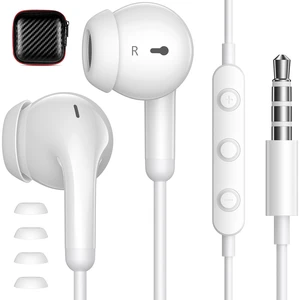 3.5mm Wired Earbuds in-Ear Headphones for MacBook Pro Air/Laptop/PC White Aux Corded Earphones with 3.5mm Jack Microphone Volume Control Plug-in Ear Buds for iPhone/Samsung/Android/Switch/Kid/School 3.5mm Wired Earbuds in-Ear Headphones for MacBook Pro Air/Laptop/PC White Aux Corded Earphones with 3.5mm Jack Microphone Volume Control Plug-in Ear Buds for iPhone/Samsung/Android/Switch/Kid/School