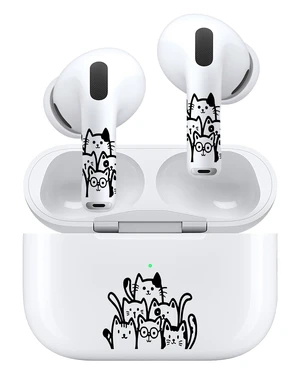for Black AirPods Cat Skin Set, Earbud + Charging Case Stickers with Applicator & Spare, Universal Fit for AirPods 5/4/3/2/1 & Pro/Pro 2/Pro 3, Sweat-Resistant, Removable for Black AirPods Cat Skin Set, Earbud + Charging Case Stickers with Applicator & Spare, Universal Fit for AirPods 5/4/3/2/1 & Pro/Pro 2/Pro 3, Sweat-Resistant, Removable