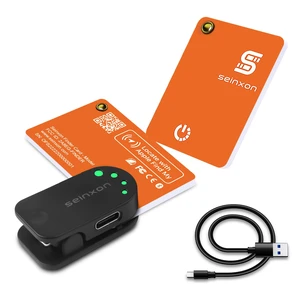 Keys Tracker Wallet Finder Card IP68 Luggage Purse Item Tracker Works with Apple Find My APP & Network with Recharge Clip (iOS Only) Orange Keys Tracker Wallet Finder Card IP68 Luggage Purse Item Tracker Works with Apple Find My APP & Network with Recharge Clip (iOS Only) Orange