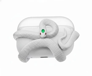 The Snake Case Cover Compatible with AirPods Pro Case 3rd Generation. Distinctive Aesthetic, Gemstone Light-Up Head, Detail Sculpting, Compatible with AirPods Pro 3, Bone White The Snake Case Cover Compatible with AirPods Pro Case 3rd Generation. Distinctive Aesthetic, Gemstone Light-Up Head, Detail Sculpting, Compatible with AirPods Pro 3, Bone White