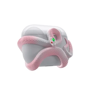 The Snake Case Decorative Compatible with AirPods 4 Generation. Creative Aesthetic 3D Snake Case, Gemstone Light-Up Head, Detail Sculpting, Compatible with AirPods 4 th, Blush Pink The Snake Case Decorative Compatible with AirPods 4 Generation. Creative Aesthetic 3D Snake Case, Gemstone Light-Up Head, Detail Sculpting, Compatible with AirPods 4 th, Blush Pink