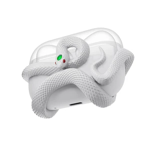 The Snake Case Cover Compatible with AirPods Pro Case 2nd/1st Generation. Distinctive Aesthetic, Gemstone Light-Up Head, Detail Sculpting, Compatible with AirPods Pro 2nd/1st, Bone White The Snake Case Cover Compatible with AirPods Pro Case 2nd/1st Generation. Distinctive Aesthetic, Gemstone Light-Up Head, Detail Sculpting, Compatible with AirPods Pro 2nd/1st, Bone White