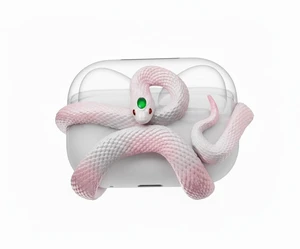 The SnakeCase 3D Cover Compatible with AirPods Pro Case 3rd Generation. Distinctive Aesthetic, Gemstone Light-Up Head, Detail Sculpting, Case Compatible with AirPods Pro 3, Blush Pink The SnakeCase 3D Cover Compatible with AirPods Pro Case 3rd Generation. Distinctive Aesthetic, Gemstone Light-Up Head, Detail Sculpting, Case Compatible with AirPods Pro 3, Blush Pink