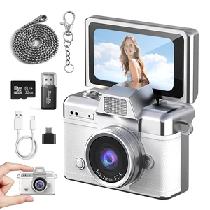 Mini Keychain Camera HD Video Ultra-Compact Retro Digital Camera with 32GB SD Card USB Card Reader Adapter Portable Tiny Camera for Travel,Study,Daily VloggingWhite Mini Keychain Camera HD Video Ultra-Compact Retro Digital Camera with 32GB SD Card USB Card Reader Adapter Portable Tiny Camera for Travel,Study,Daily VloggingWhite