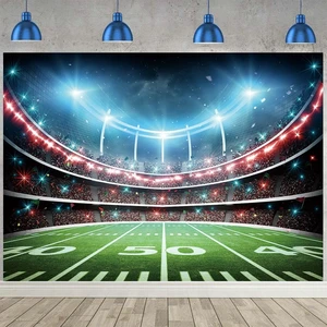 Football Field Backdrop 8X6FT Sports Stadium Auditorium Light Background Football Photography Background, Football Theme Birthday Banner, Baby Shower Party Decoration Cake Table Photo Props Football Field Backdrop 8X6FT Sports Stadium Auditorium Light Background Football Photography Background, Football Theme Birthday Banner, Baby Shower Party Decoration Cake Table Photo Props