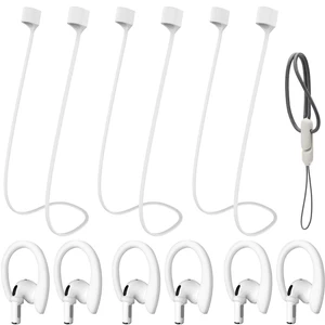 (3 Straps + 6 Earhook+1 Lanyard) Ultra Strong Magnetic AirPods Straps,Anti-Lost Cord for 4rd Pro 1st 2nd 3rd AirPods 1st 2nd Silicone Sports Lanyard and Ear Hook (9white+1gray) (3 Straps + 6 Earhook+1 Lanyard) Ultra Strong Magnetic AirPods Straps,Anti-Lost Cord for 4rd Pro 1st 2nd 3rd AirPods 1st 2nd Silicone Sports Lanyard and Ear Hook (9white+1gray)