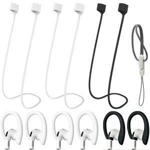 (3 Straps + 6 Earhook+1 Lanyard) Ultra Strong Magnetic AirPods Straps,Anti-Lost Cord for 4rd Pro 1st 2nd 3rd AirPods 1st 2nd Silicone Sports Lanyard and Ear Hook (6white+3black+1gray) (3 Straps + 6 Earhook+1 Lanyard) Ultra Strong Magnetic AirPods Straps,Anti-Lost Cord for 4rd Pro 1st 2nd 3rd AirPods 1st 2nd Silicone Sports Lanyard and Ear Hook (6white+3black+1gray)