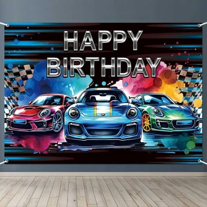 7x5ft Car Happy Birthday Banner Backdrop Racing Car Birthday Party Decorations for Boys Kids Watercolor Race Wheels Theme Party Photography Background Photo Booth Supplies 7x5ft Car Happy Birthday Banner Backdrop Racing Car Birthday Party Decorations for Boys Kids Watercolor Race Wheels Theme Party Photography Background Photo Booth Supplies