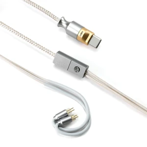 HiFi M110C USB Interface Decoding Earphones Cable with MMCX and 2-Pin 0.78 Connector, Supports in-Line Controls and Mic (0.78 2Pin Connectors) HiFi M110C USB Interface Decoding Earphones Cable with MMCX and 2-Pin 0.78 Connector, Supports in-Line Controls and Mic (0.78 2Pin Connectors)