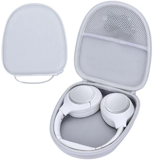 Headphone Case Compatible with KVIDIO/TOZO/BERIBES/JLab/Raycon Over-Ear Headphones, Universal Portable Travel Organizer (Off White Case) Headphone Case Compatible with KVIDIO/TOZO/BERIBES/JLab/Raycon Over-Ear Headphones, Universal Portable Travel Organizer (Off White Case)