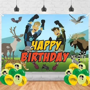 Kratts of Wild Birthday Party Backdrop Photo Background Kratts of Wild Birthday Party Decorations Banner Cartoon Theme Photography Backdrop Kratts of Wild Birthday Party Backdrop Photo Background Kratts of Wild Birthday Party Decorations Banner Cartoon Theme Photography Backdrop