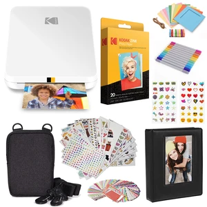 Step Slim Instant Mobile Photo Printer - Kit: 20 Pack Zink Paper, Case, Photo Album, Markers, Sticker Sets Step Slim Instant Mobile Photo Printer - Kit: 20 Pack Zink Paper, Case, Photo Album, Markers, Sticker Sets