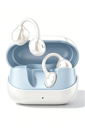 Clip-on Earbuds,Open Ear Earbuds Wireless Bluetooth 6.0, Lightweight Open Ear Headphones with C-Shaped Bridge,Slim Hook,50H Battery,Waterproof,for Glasses Wearers &Sports & Travel (White) Clip-on Earbuds,Open Ear Earbuds Wireless Bluetooth 6.0, Lightweight Open Ear Headphones with C-Shaped Bridge,Slim Hook,50H Battery,Waterproof,for Glasses Wearers &Sports & Travel (White)