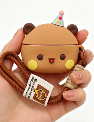 for AirPods Pro 2 Case Cute, 3D Kawaii Brown Bear Funny Design with Lanyard and Keychain Charm, Protective Shockproof Silicone Cover, for AirPods Pro 2nd Gen 2022 Women Girls Kids Gift for AirPods Pro 2 Case Cute, 3D Kawaii Brown Bear Funny Design with Lanyard and Keychain Charm, Protective Shockproof Silicone Cover, for AirPods Pro 2nd Gen 2022 Women Girls Kids Gift
