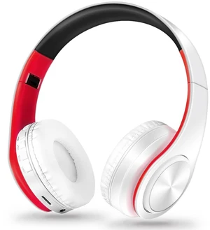 Bluetooth Over The Ear Headphone Stereo Sound Computer PC Headset for Gaming Meeting Chat with Mic/Soft Earmuffs/Foldable/TF 3.5mm Jack for Universal Connectivity (white red) Bluetooth Over The Ear Headphone Stereo Sound Computer PC Headset for Gaming Meeting Chat with Mic/Soft Earmuffs/Foldable/TF 3.5mm Jack for Universal Connectivity (white red)