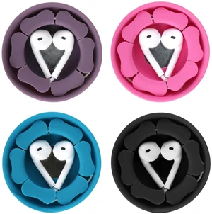 Wired Earbud Case 4 Pack Earphone Headphone Cord Organizer Earbuds Wrap Soft Silicone Magnetic Holder Storage Tangle Free Cable Winder(Purple/Pink/Blue/Black) Wired Earbud Case 4 Pack Earphone Headphone Cord Organizer Earbuds Wrap Soft Silicone Magnetic Holder Storage Tangle Free Cable Winder(Purple/Pink/Blue/Black)
