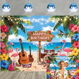 Summer Happy Birthday Backdrop Hawaiian Tropical Beach Flamingo Flowers Palm Leaves Photography Background Adult Kids Summer Hawaiian Music Birthday Party Decorations Banner Photo Props (10x8FT) Summer Happy Birthday Backdrop Hawaiian Tropical Beach Flamingo Flowers Palm Leaves Photography Background Adult Kids Summer Hawaiian Music Birthday Party Decorations Banner Photo Props (10x8FT)