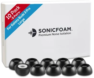 SFBuds-3-4 Pro Large - Memory Foam Earbud Tips - 5 Pairs - Black SFBuds-3-4 Pro Large - Memory Foam Earbud Tips - 5 Pairs - Black