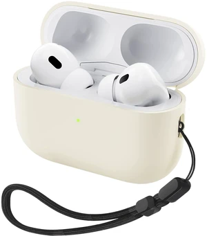 Liquid Silicone Case for AirPods Pro 2(2023/2022), Triple Layer Hybrid Protective Hard Case Shockproof Cover Compatible with AirPods Pro 2nd Generation (Beige) Liquid Silicone Case for AirPods Pro 2(2023/2022), Triple Layer Hybrid Protective Hard Case Shockproof Cover Compatible with AirPods Pro 2nd Generation (Beige)