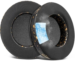 Cooling-Gel Ear Pads Cushions Replacement, for Razer Blackshark V2 X/Blackshark V2 HyperSpeed Headset, Ear Pads Cushions with High-Density Noise Isolation Foam - Black Gold Cooling-Gel Ear Pads Cushions Replacement, for Razer Blackshark V2 X/Blackshark V2 HyperSpeed Headset, Ear Pads Cushions with High-Density Noise Isolation Foam - Black Gold